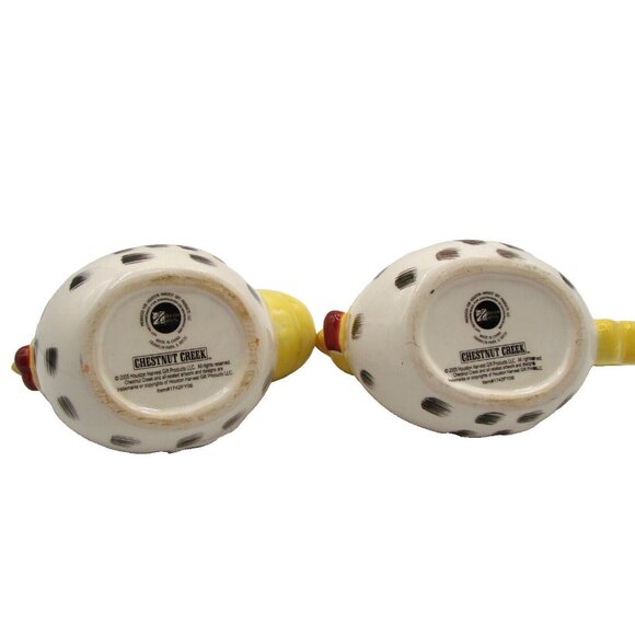 Vintage Chicken Rooster and Hen Cream and Sugar Bowl Set Chestnut Creek Ceramic - Picture 5 of 12